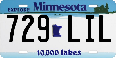 MN license plate 729LIL