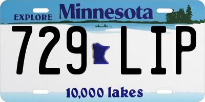 MN license plate 729LIP