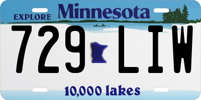 MN license plate 729LIW