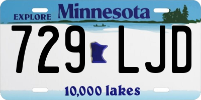 MN license plate 729LJD