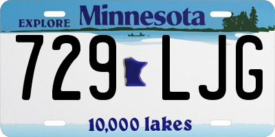 MN license plate 729LJG