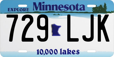 MN license plate 729LJK