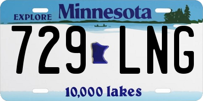 MN license plate 729LNG