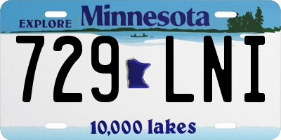 MN license plate 729LNI