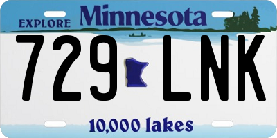 MN license plate 729LNK