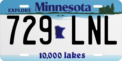 MN license plate 729LNL