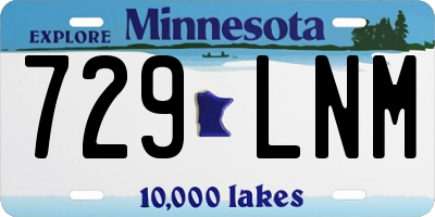 MN license plate 729LNM