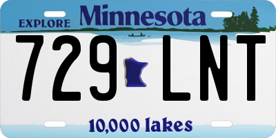 MN license plate 729LNT
