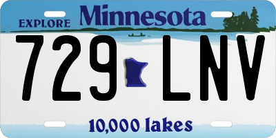 MN license plate 729LNV