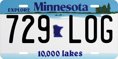 MN license plate 729LOG