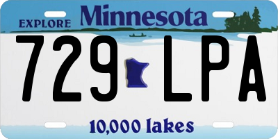 MN license plate 729LPA