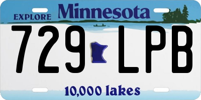 MN license plate 729LPB