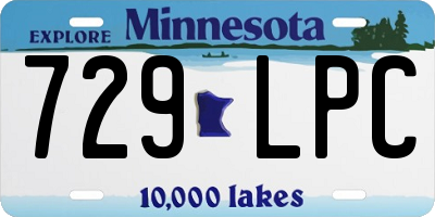 MN license plate 729LPC