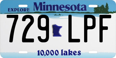 MN license plate 729LPF