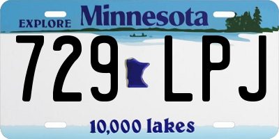 MN license plate 729LPJ