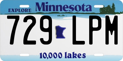 MN license plate 729LPM