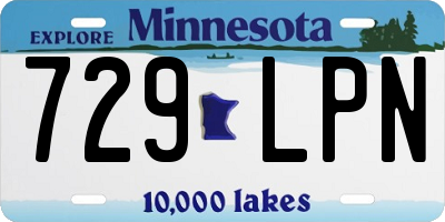 MN license plate 729LPN