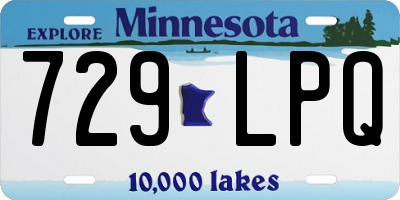 MN license plate 729LPQ
