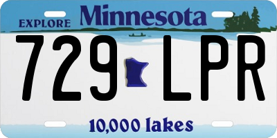 MN license plate 729LPR