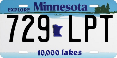 MN license plate 729LPT
