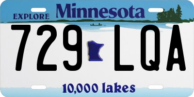MN license plate 729LQA