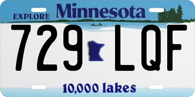 MN license plate 729LQF