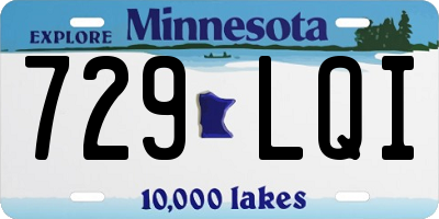 MN license plate 729LQI