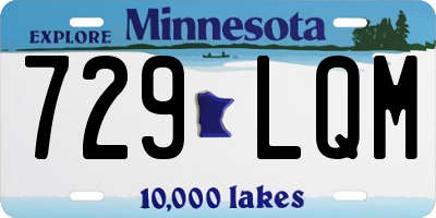 MN license plate 729LQM