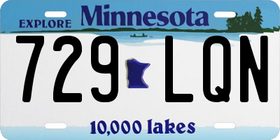MN license plate 729LQN