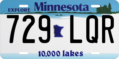 MN license plate 729LQR