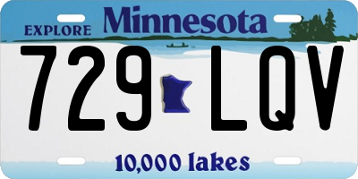 MN license plate 729LQV