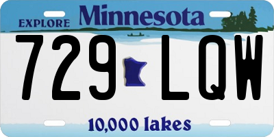 MN license plate 729LQW