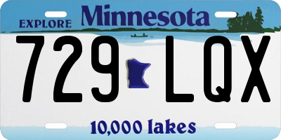 MN license plate 729LQX