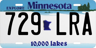 MN license plate 729LRA