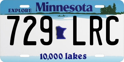 MN license plate 729LRC