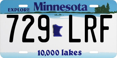 MN license plate 729LRF