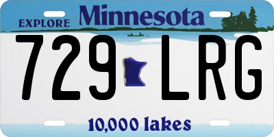 MN license plate 729LRG