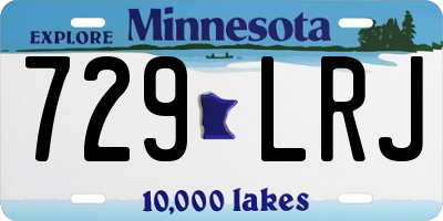 MN license plate 729LRJ