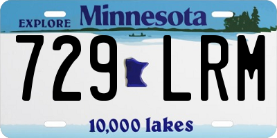 MN license plate 729LRM