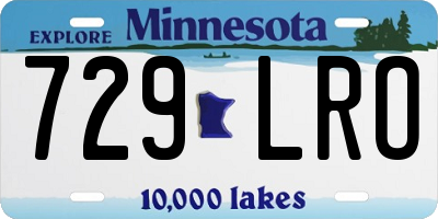 MN license plate 729LRO