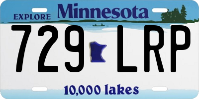 MN license plate 729LRP