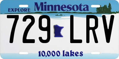 MN license plate 729LRV