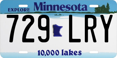 MN license plate 729LRY