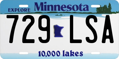 MN license plate 729LSA