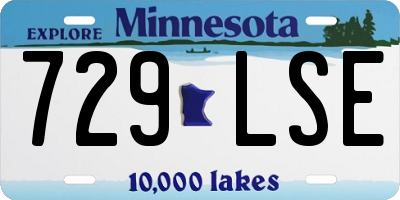 MN license plate 729LSE
