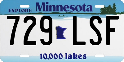 MN license plate 729LSF