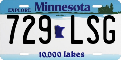 MN license plate 729LSG