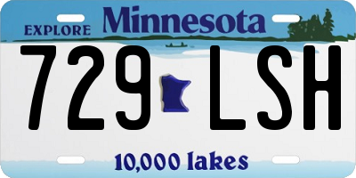 MN license plate 729LSH