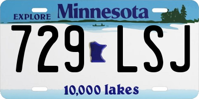 MN license plate 729LSJ