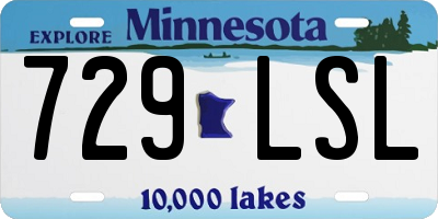 MN license plate 729LSL